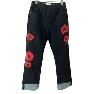 NWT Kate spade Broome Street Poppy Embroidered Jean